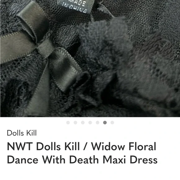 NWT Dolls Kill / Widow Floral Dance With Death Maxi Dress - Picture 3 of 3